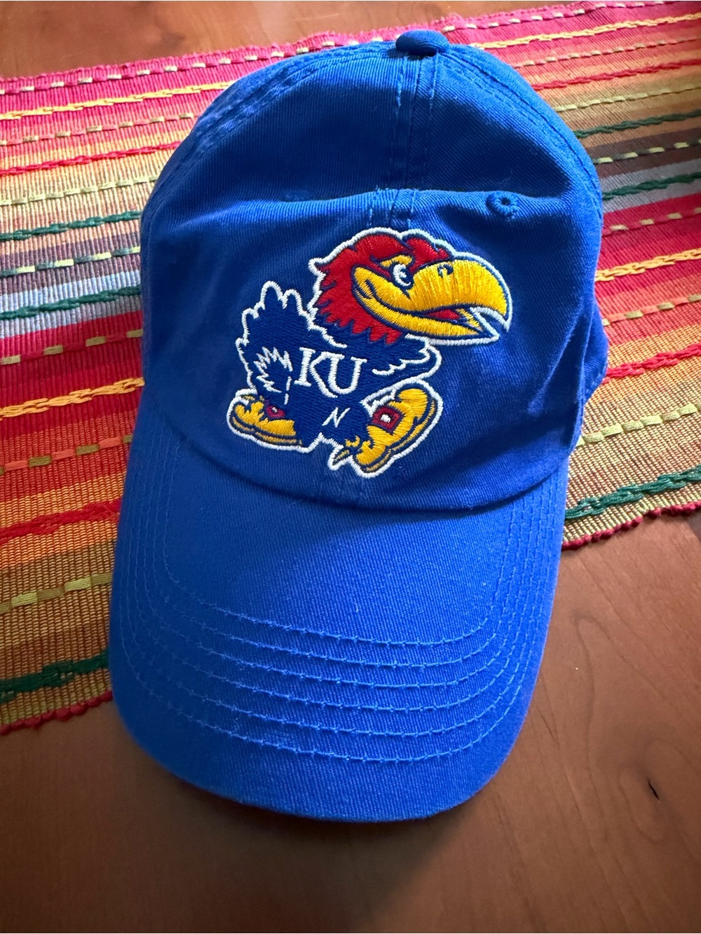 Kansas Jayhawks Embroidered KU Logo Cap - Royal Blue womens